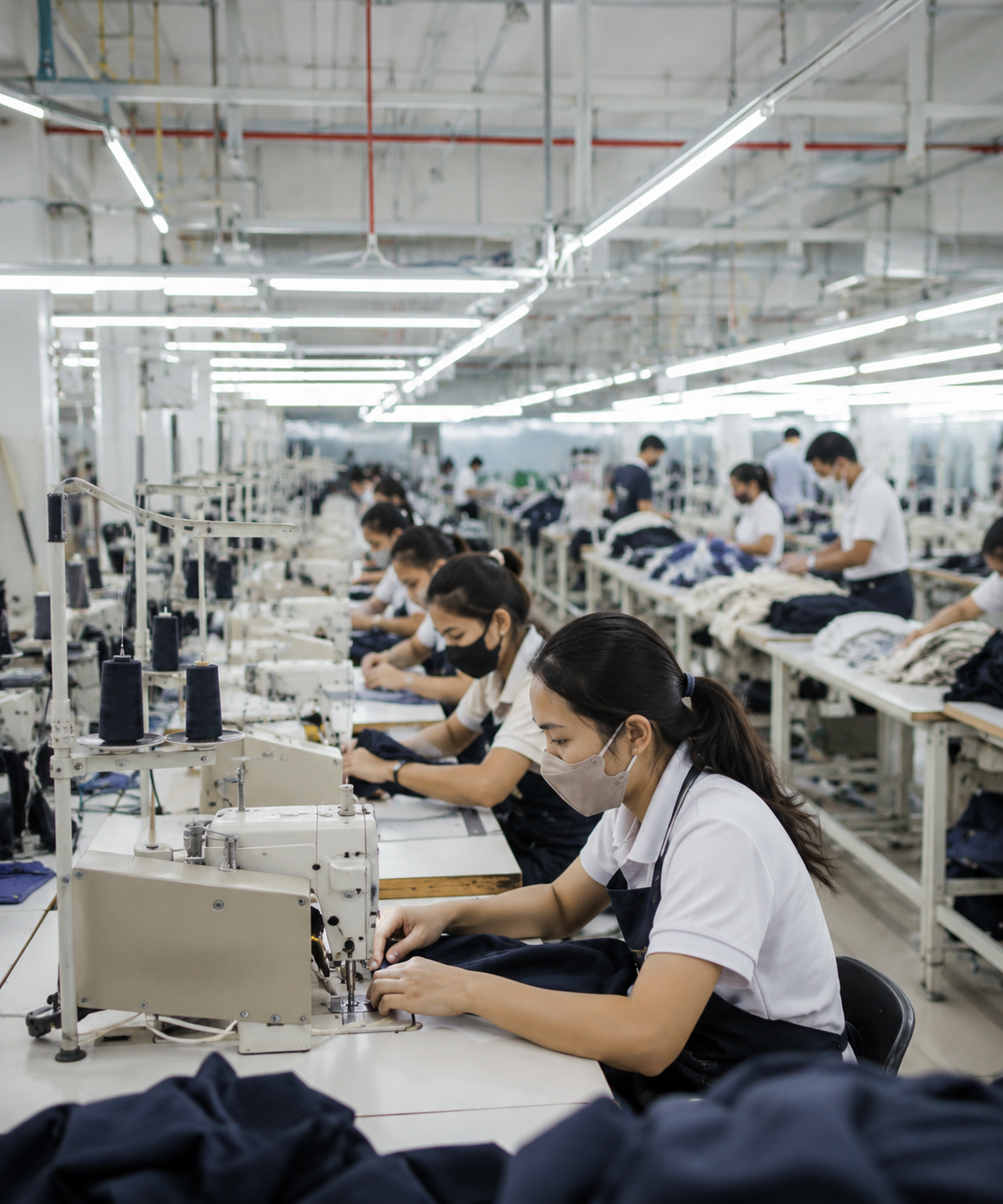 Mesin jahit produksi apparel